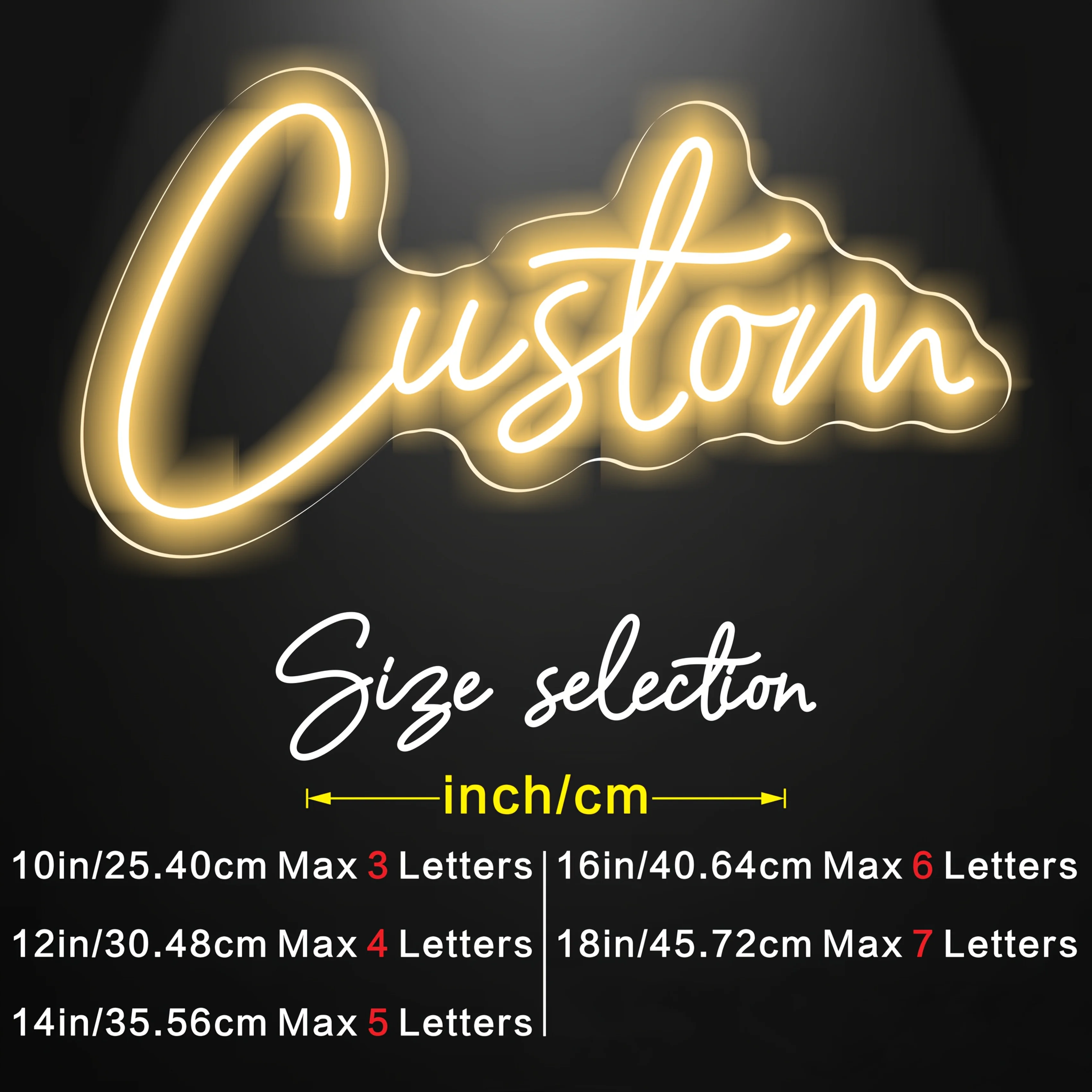 Custom neon sign, personalized adjustable light, USB neon sign for wall decoration, wedding, birthday party, bedroom, game room, view 4