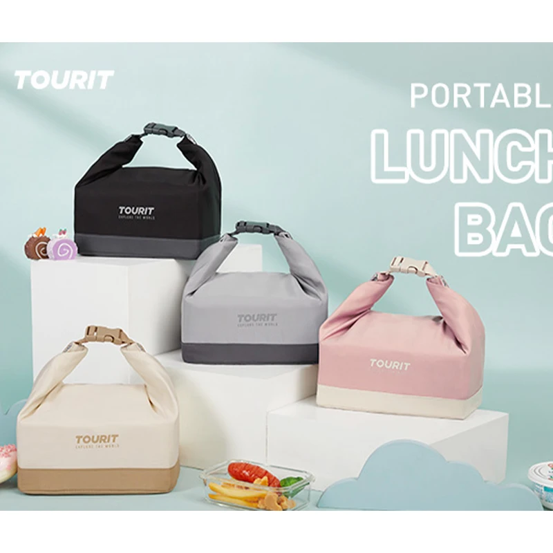 Portable Lunch Bag for Women Insulated Lunch Box Tote Waterproof Office Food Shoulder Bags Cooler bag Thermal bag Bento Pouch