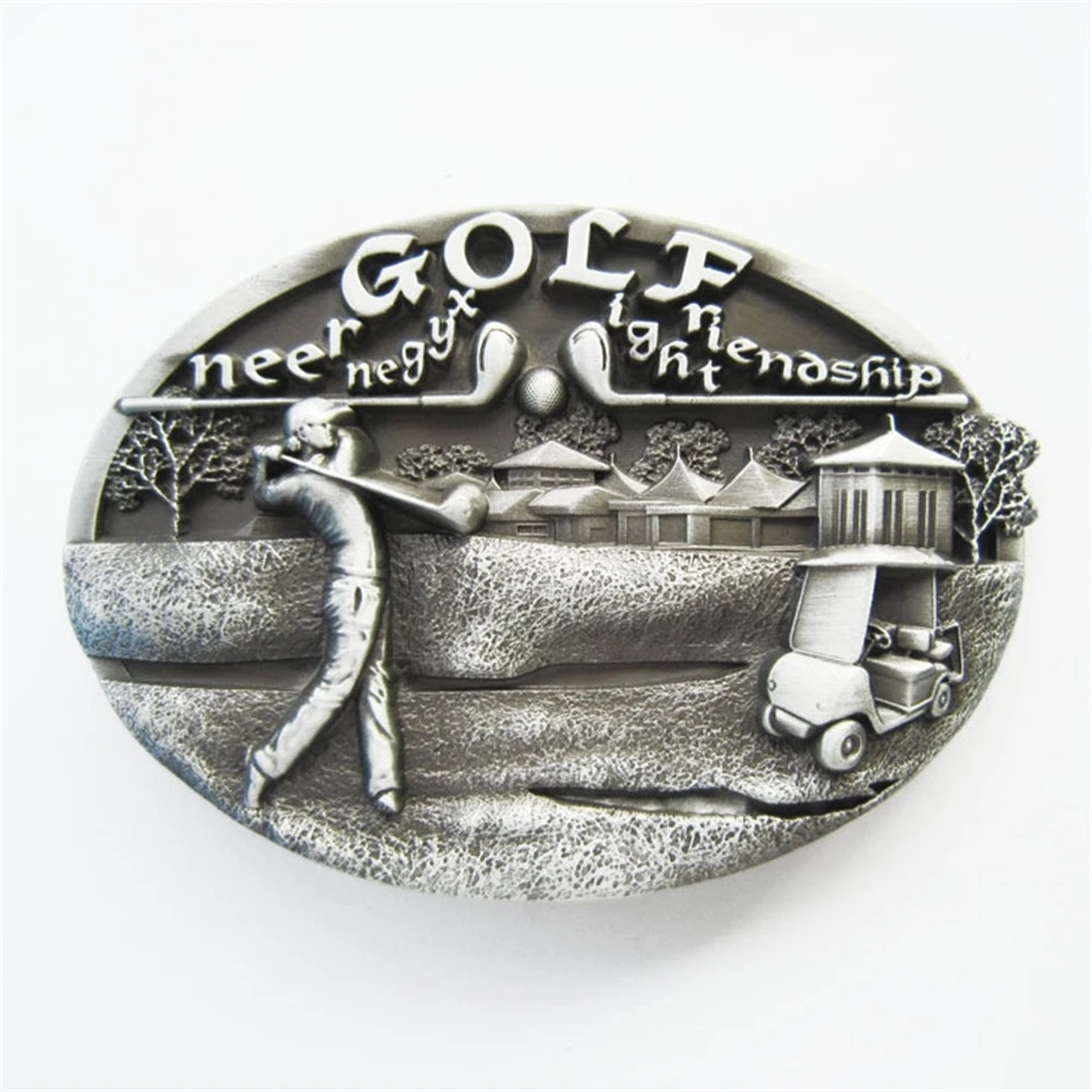 

Vintage Style Golf Sport Club Oval Belt Buckle also Stock in US