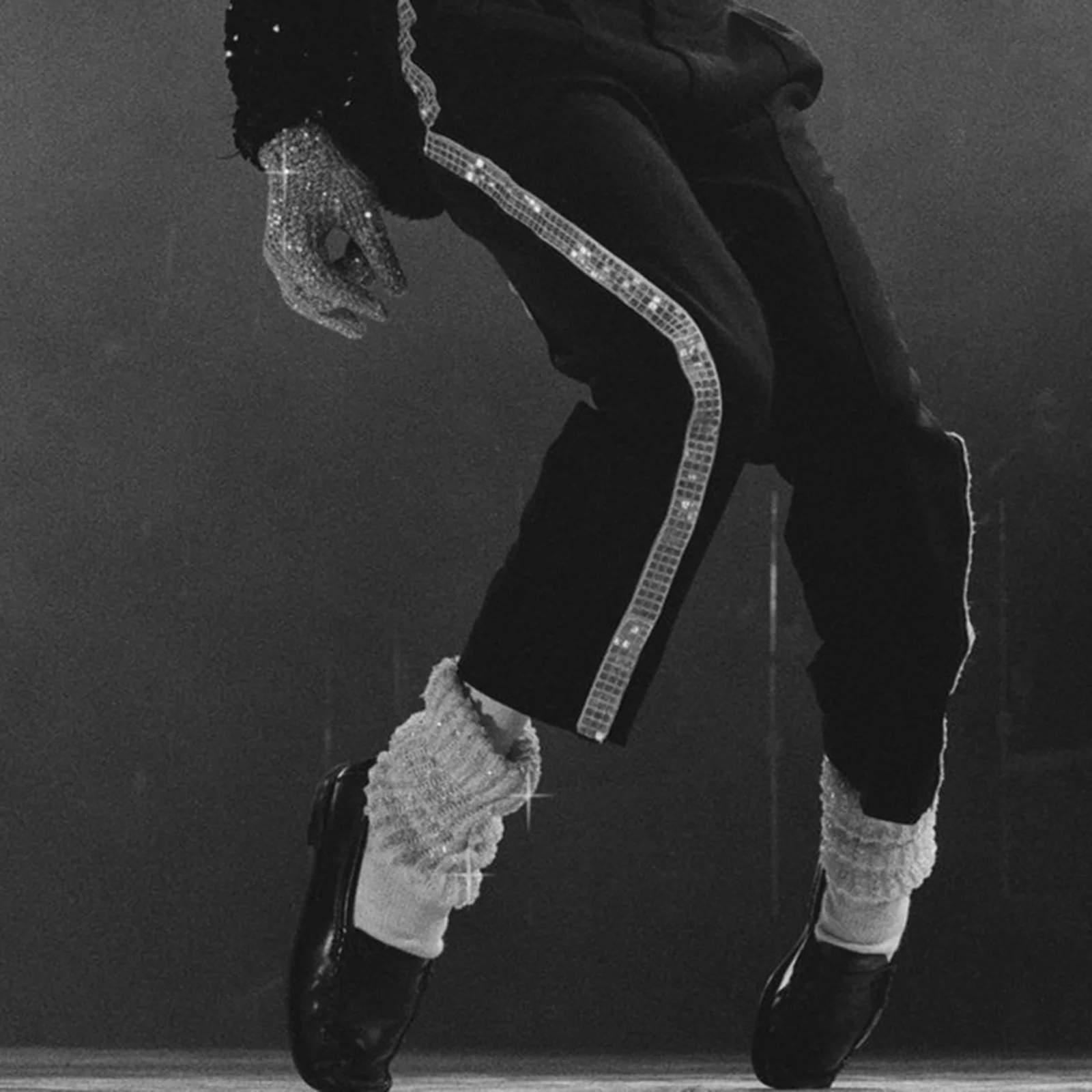 Rare Michael Jackson Classic Crystal Handmade 100% Foot Cover Baggy Socks of Billie Jean