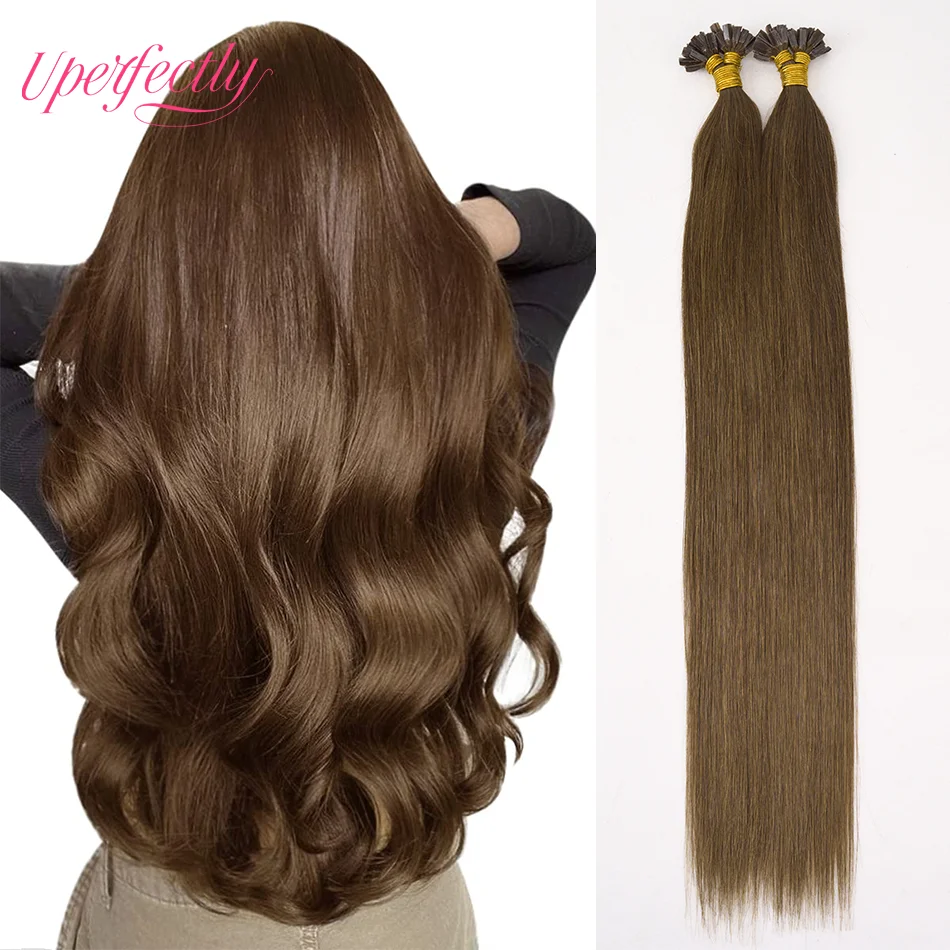 

100% наращивание человеческих волос Remy, 12-26 дюймов, 50 или 100 шт./упак., U-образный кончик, европейские человеческие кератиновые кончики, наращивание волос для ежедневного использования