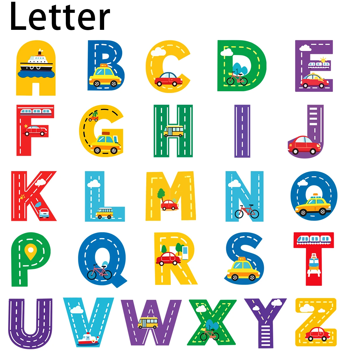 Custom letter party decorations, holiday celebration party decorations and gifts, cartoon car decorations.