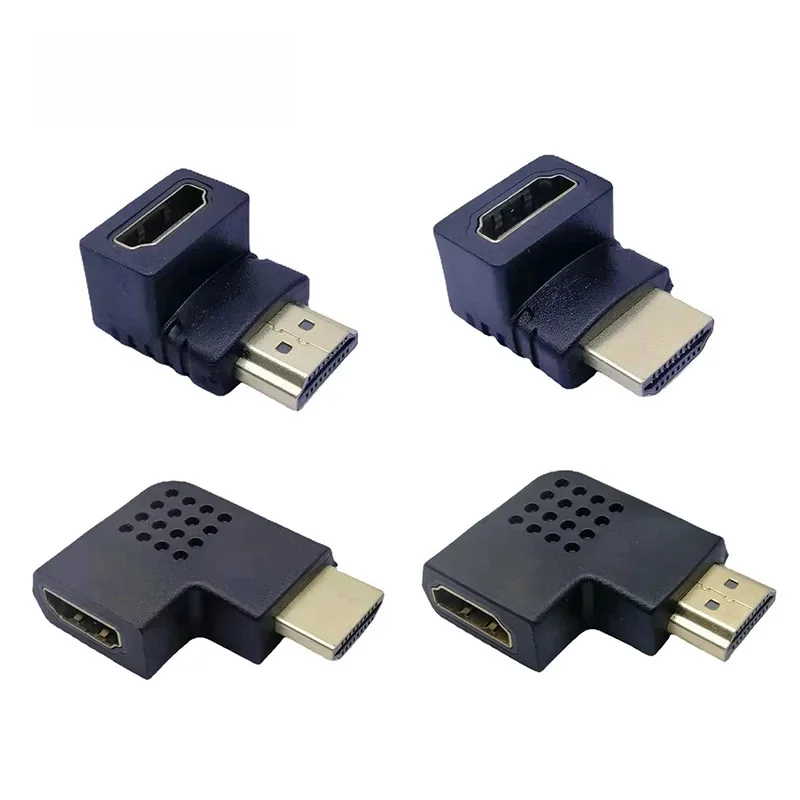 Adaptateur HDMI latéral TV LCD, type L, mâle à femelle, droit 90 degrés