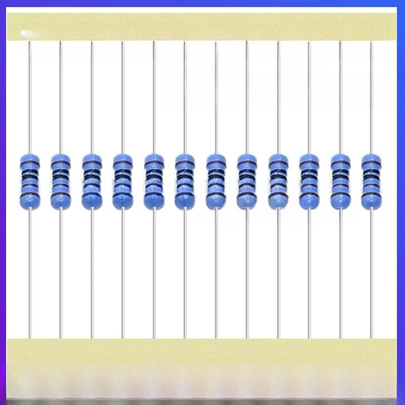 (50 pièces) 1/6W 1/4W 1/2W 1W 2W 3W 1% résistances à Film métallique 1R 10R 330R 1K 2K 5.1K 10K 47K 100K 1M résistances à prise directe DIP-2