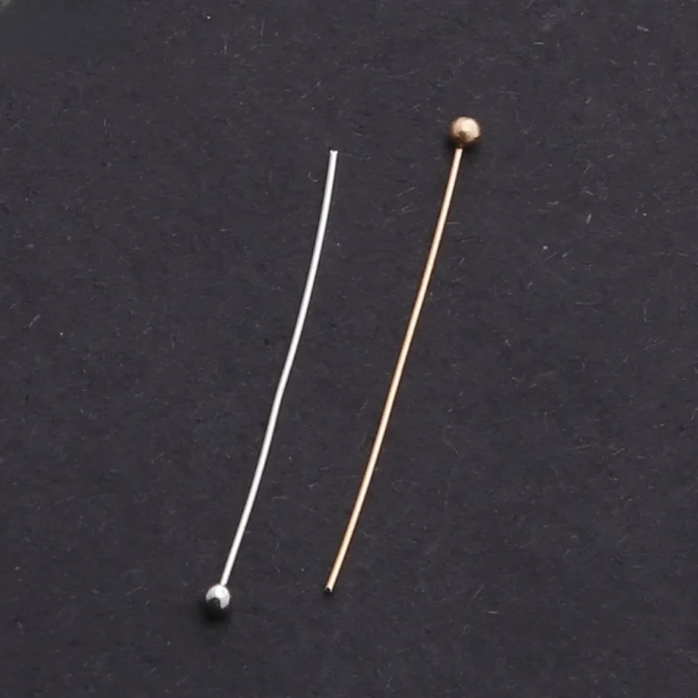 300 pcs 0.5x30mm rod/KC złota kula miedziana głowy Pin igły Diy dostawy dla akcesoria do wyrobu biżuterii ustalenia hurtownie — zdjęcie 2