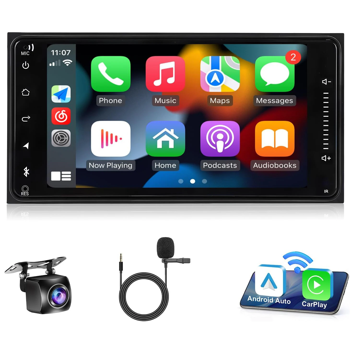 شاشة 7 بوصة مع كاميرا احتياطية GPS بلوتوث لسيارة Toyota RAV4 2001-2005 4Runner 2003-2009 Tundra 2003-2006 ستيريو (بدون J.B.L)