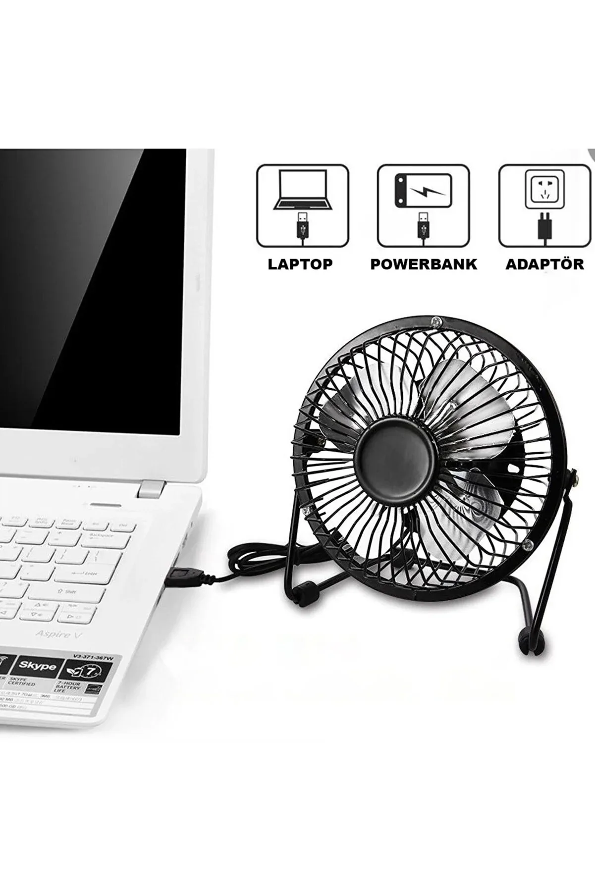 Desktop USB Fan Cooler Fan Air Conditioner Metal Cooling Fan Mini Fan Fan with USB Input