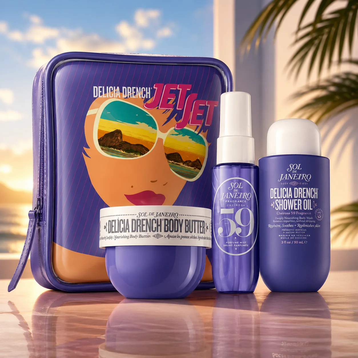 SOL DE JANEIRO DELICIA DRENCH MINI JET SET Coffret Voyage 3 Produits