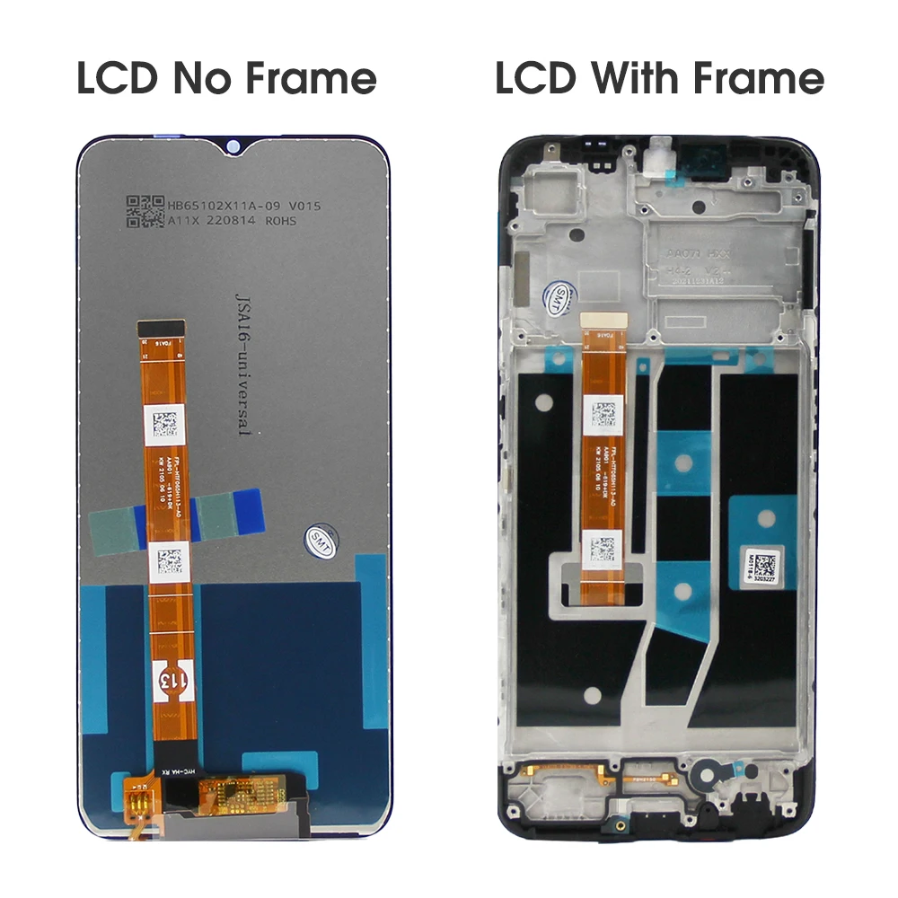 6.53\'\' For OPPO A16 CPH2269 LCD Display Touch Screen Digitizer Assembly For OPPO A16S CPH2271 LCD With Frame Replacement