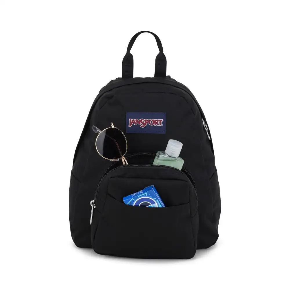 Jansport Small Half Print Black Backpack for Women