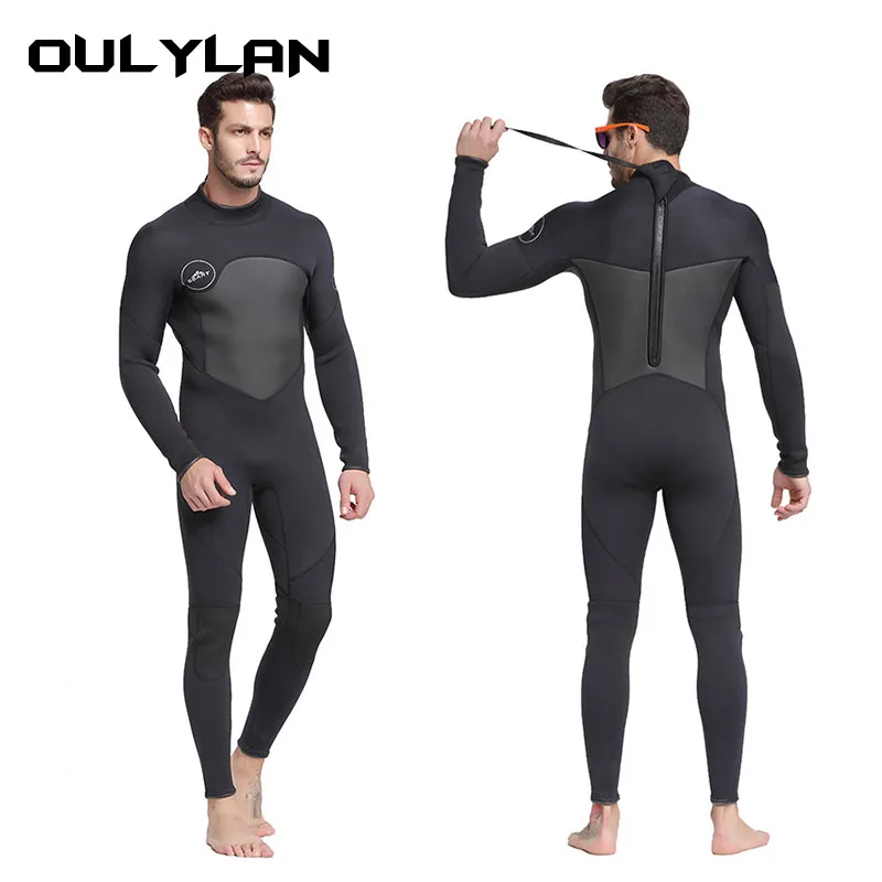 

OULYLAN 1.5mm Wetsuit for Men Neoprene One Piece Diving Suit Swimming Surfing Snorkeling Kayaking Sports Clothing Wet Suit Equip