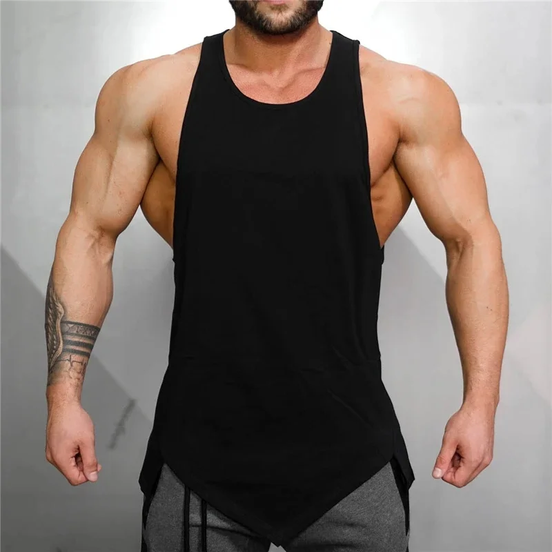 2023 męskie siłownie podkoszulki t-shirt na siłownię odzież fitness trening mięśni kamizelki dla mężczyzn top odzieży sportowej — zdjęcie 2