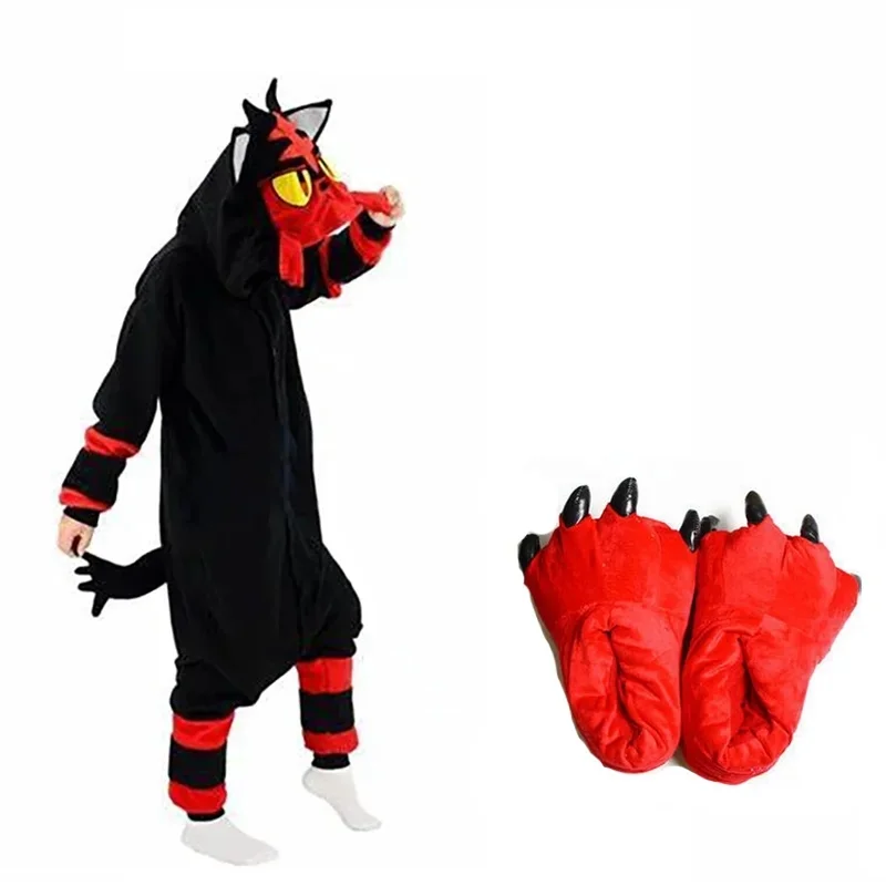 Polar damski kombinezon Kawaii Kigurumi kreskówka piżama kostium Cosplay na Halloween rodzina jednoczęściowy kombinezon Anime prezent na Boże Narodzenie — 2