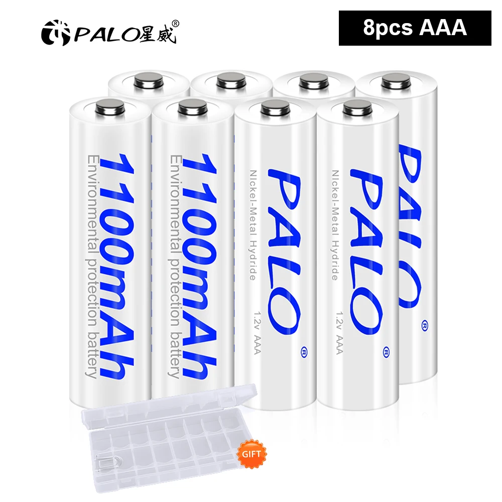 PALO 100% oryginalny 1.2V akumulatory AAA 1100mAh Ni-MH AAA akumulator do latarki aparat zabawka samochód