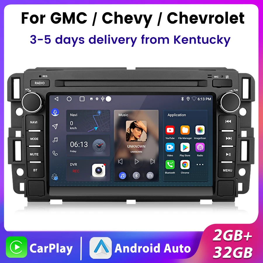 Junsun Wireless CarPlay for Apple Autoradio for Chevrolet Chevy GMC Car Radio Stereo Multimedia Android Auto GPS Head Unit