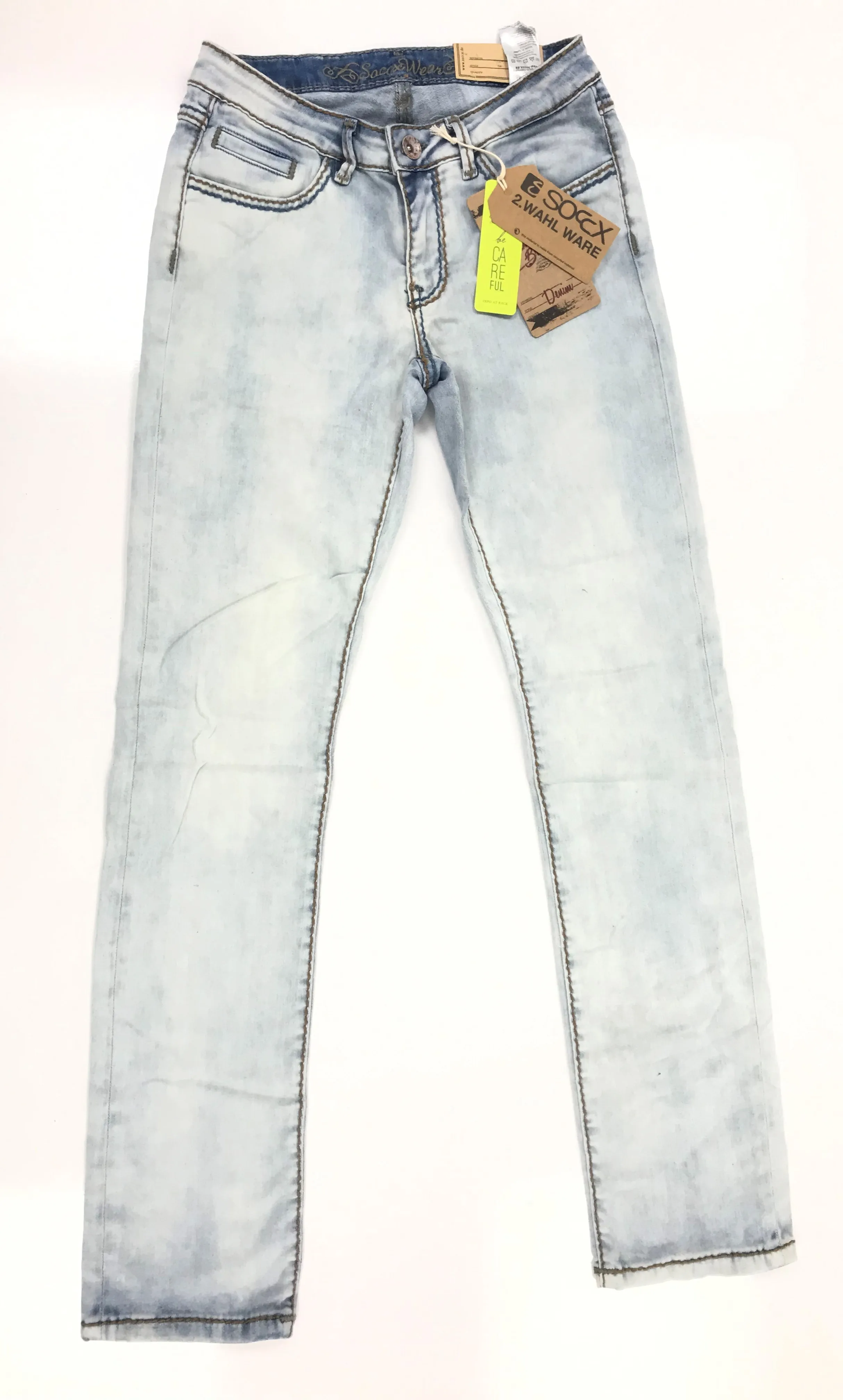 

Women's Denim Straight Cut Light Blue Jeans 92% Cotton SDU-9999-1471