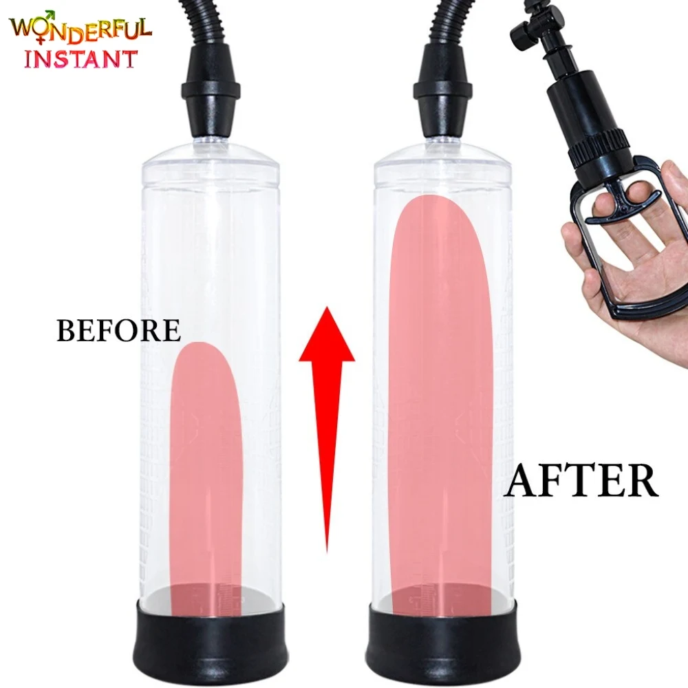 Penis sucker vacuum pump for men penis enhancer Manual device for enlarge male limb for erectile dysfunction lift and thicken