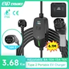 Evdance tragbare 13a Elektroauto Ladegeräte uk Stecker 3,68 kW 20ft Ladekabel oled Display einstellbarer Strom iec Buchse 1