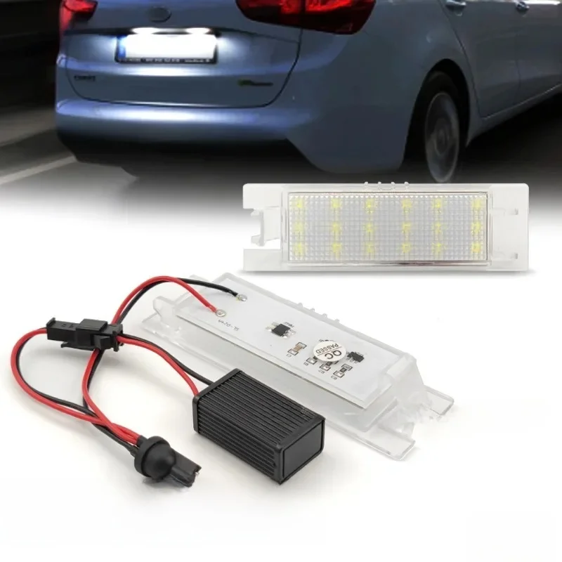Lumières de plaque d'immatriculation LED No Brave Canbus, lampe de plaque d'immatriculation, Opel Corsa E, Astra H K, Insignia Meriva, Adam Zafira B Luz, 2 pièces