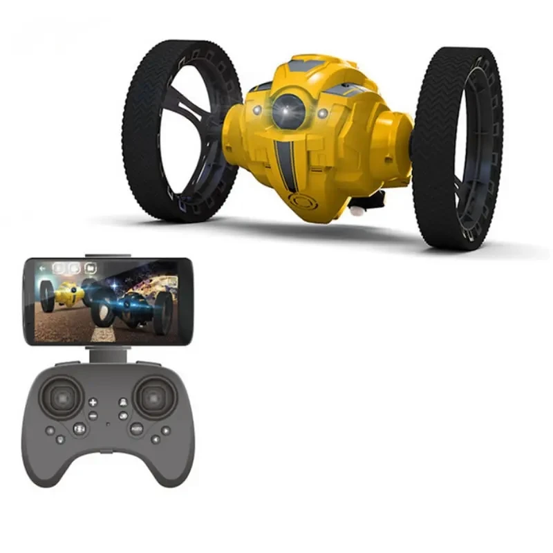 RC Car with Camera 2.0mp Jumping Sumo WIFI Bounce Car PEG SJ88 4CH 2.4GHz RC Cars with Flexible Wheels Remote Control FSWB