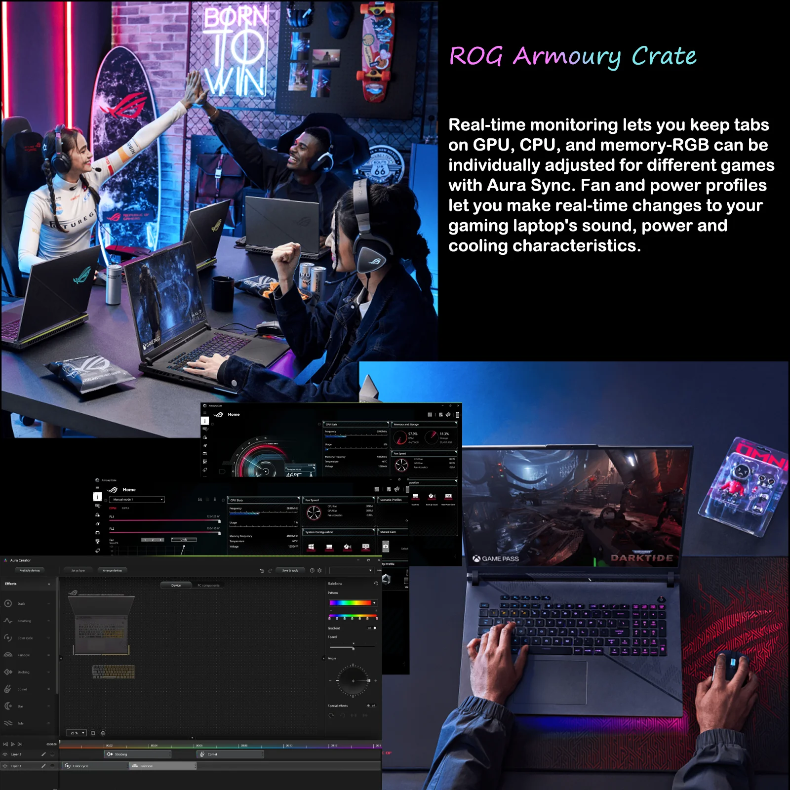 Computador portátil ASUS ROG-Gaming, 16 ", 4070, 10th Intel Core i9-14900HX , RTX 4070, 8GB, até 64GB de RAM, 4TB SSD PCIe, QHD, 240Hz, 3ms Mostrar