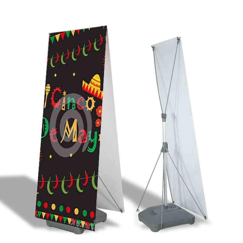 Fast Delivery Flex X Stand Advertising X Banner X Stand Display Banner With Water * Aluminum Customized All Size 60*160 80*180