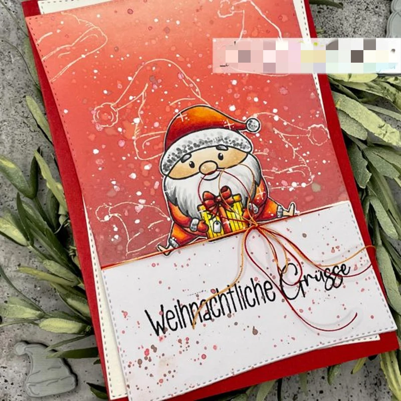 German Merry Christmas Transparent Clear Silicone Stamp/Seal for DIY Scrapbooking/photo album Decorative clear stamp