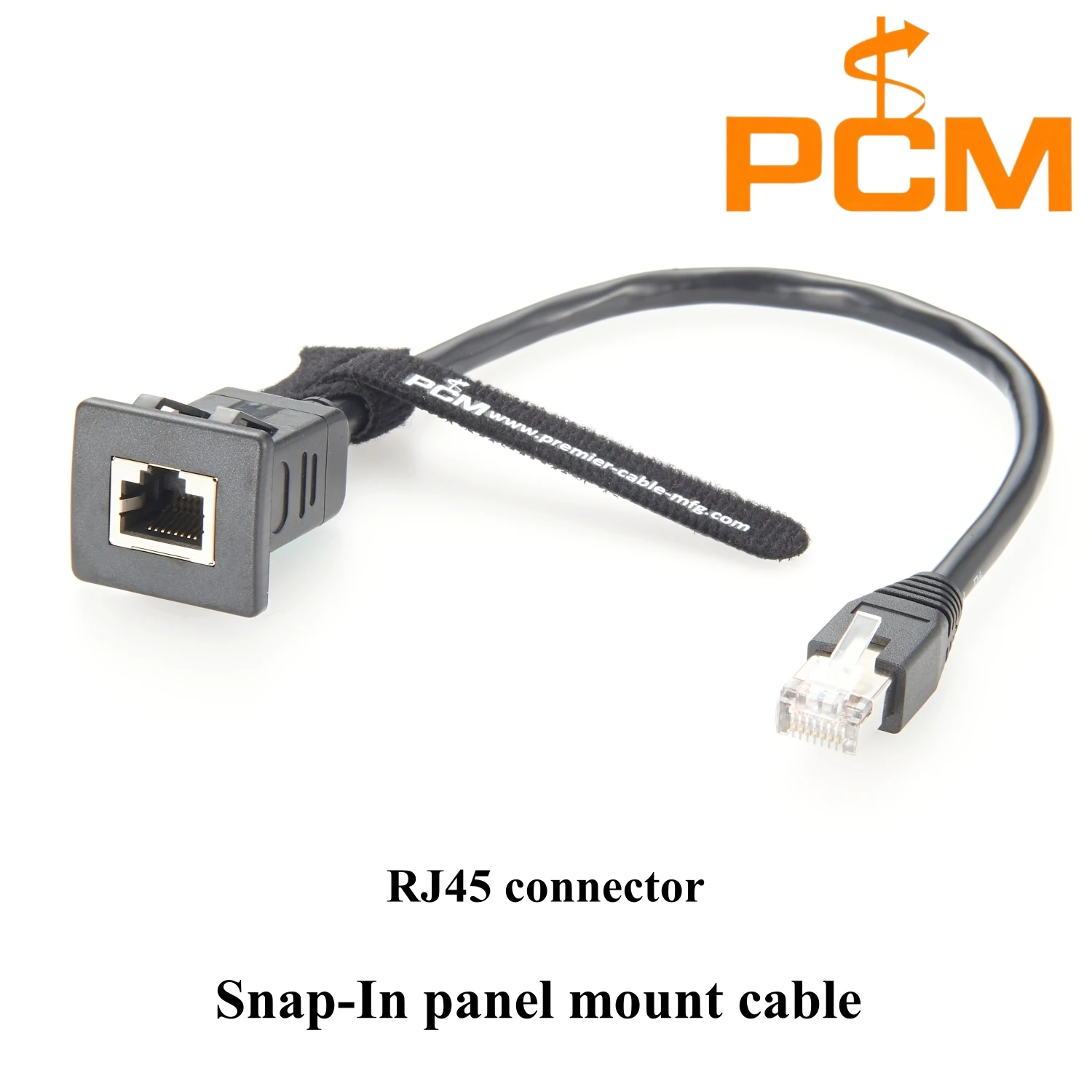 RJ45 Snap-In panel mount cable, Cat5e RJ45 Male to Female Shielded Ethernet Network Extension Cable for cabinet and bulkhead