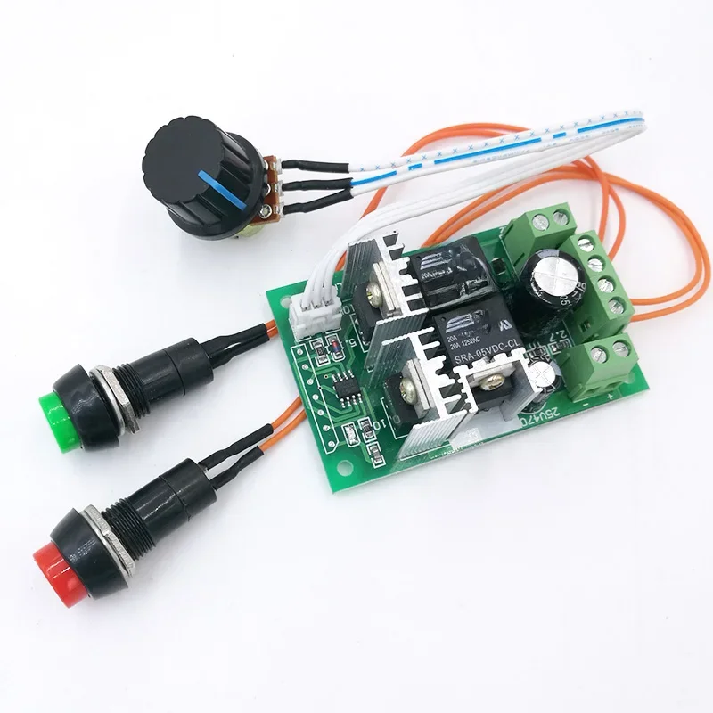 Sterownik silnika prądu stałego 10A PWM do przodu i do tyłu siłownik liniowy regulator kontroli prędkości samoczynny reset 6V/12V/24V — zdjęcie 2
