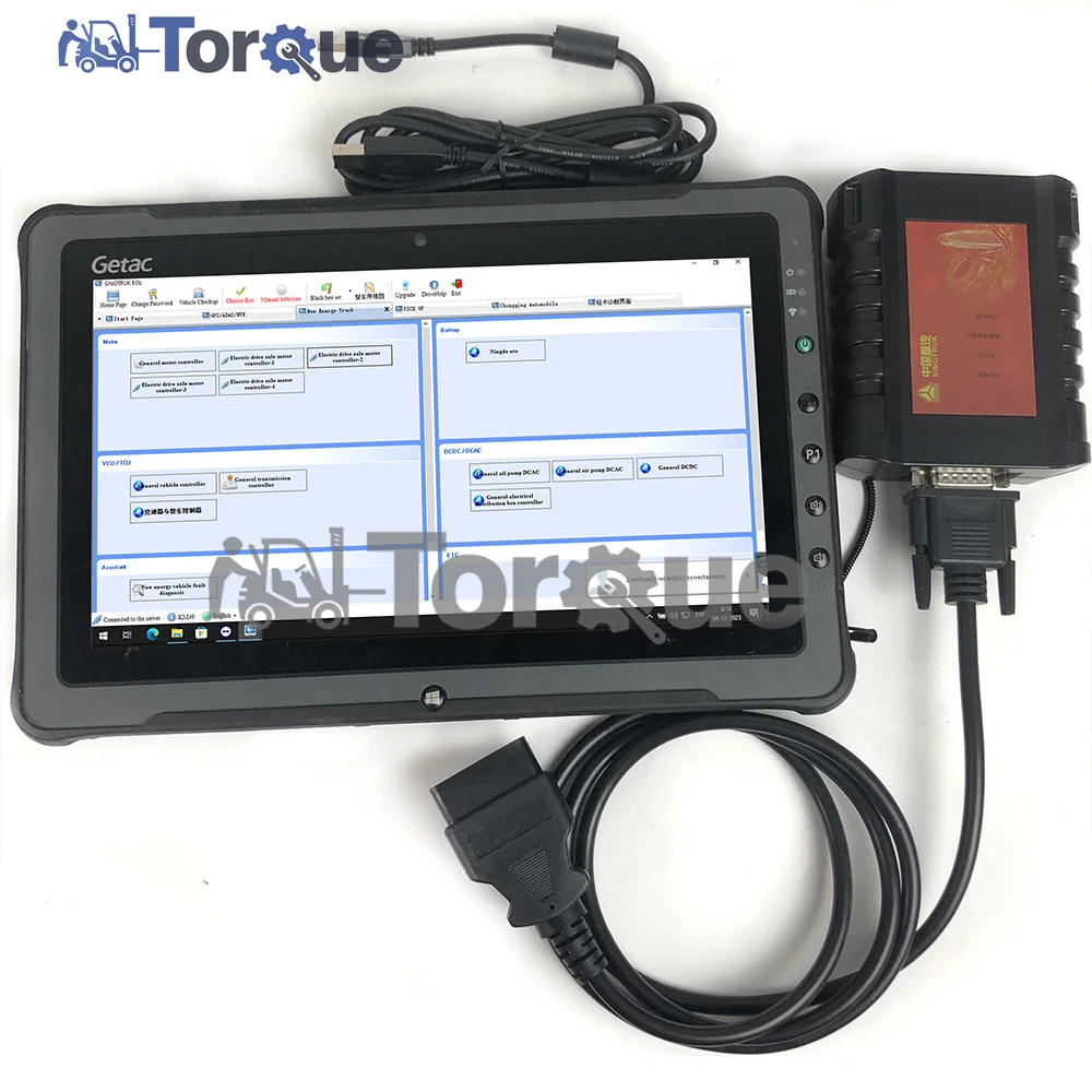 

F110 tablet+Truck Scanner for Sinotruk Howo A7/T7H/Sitrak/Hohan Diagnostic Tool for EOL Cnhtc Diagnostic Interface weichai denso