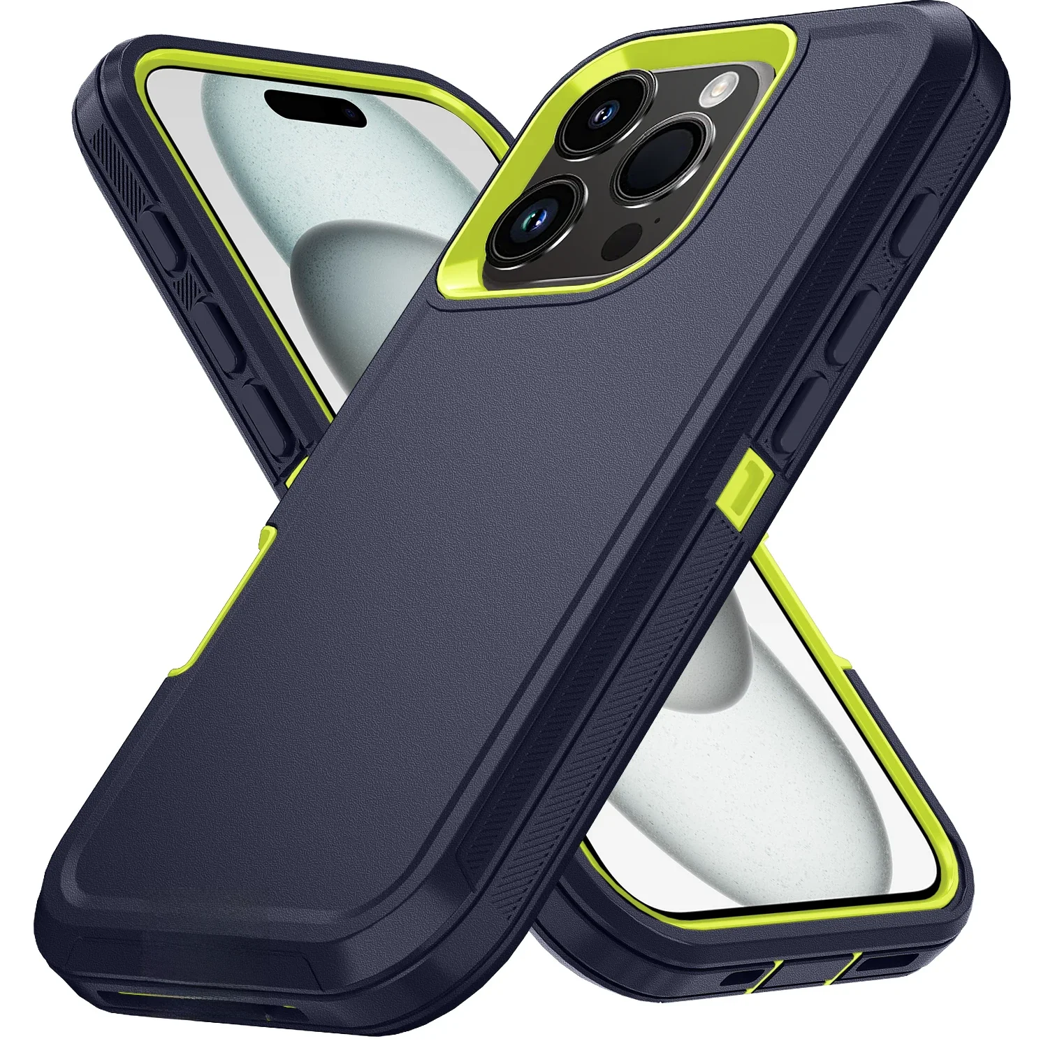 Etui na telefon Armor Shockproof Defender do iphone 11 12 13 14 15 Pro Max X XS XR XSMAX 7 8 Plus SE2 SE4 Hard PC+TPU Back Cover — zdjęcie 2