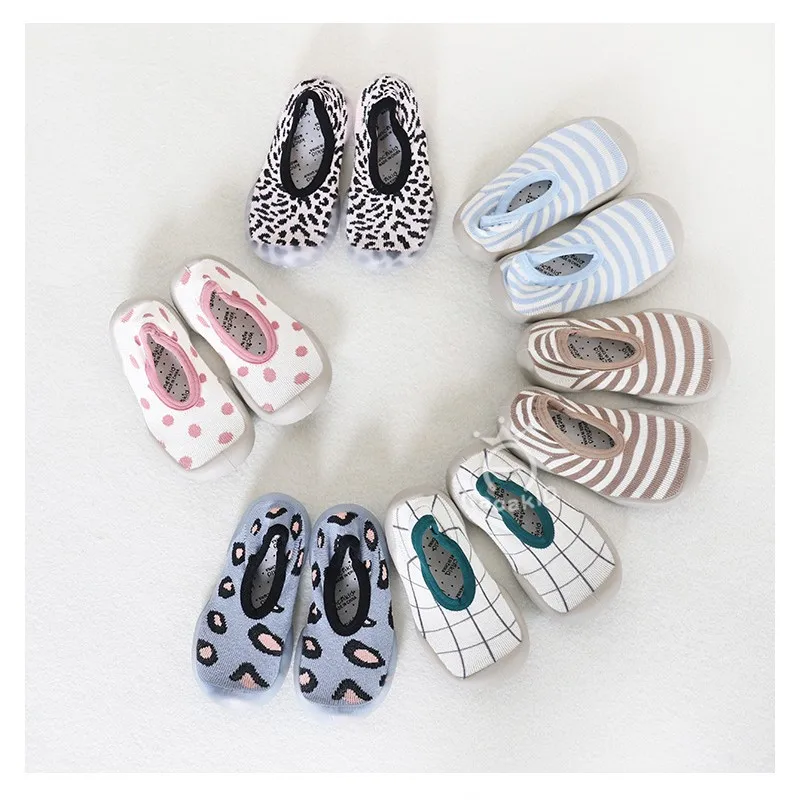 Baby Sock Shoes Infant Toddler shoes Boys Girls  Cute Printed Cotton Socks Shoes Children Casual Non-slip First Walkers