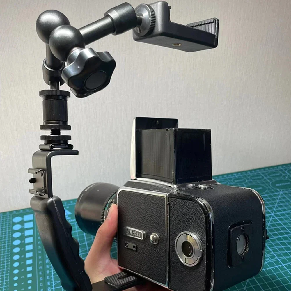 Uchwyt do nagrywania filmów z telefonu z filmowym aparatem, do zdjęć z góry, uchwyt na poziomie talii, uchwyt do nagrywania wideo z góry z telefonu. — zdjęcie produktu 7