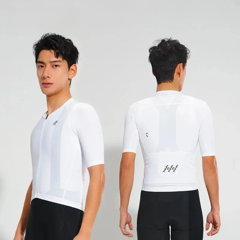 AliExpress LAMEDA Men's Cycling Short Sleeve Shirt Quick-Dry Breathable Sportswear with UV Protection Rear Pocket for Biking in Summer