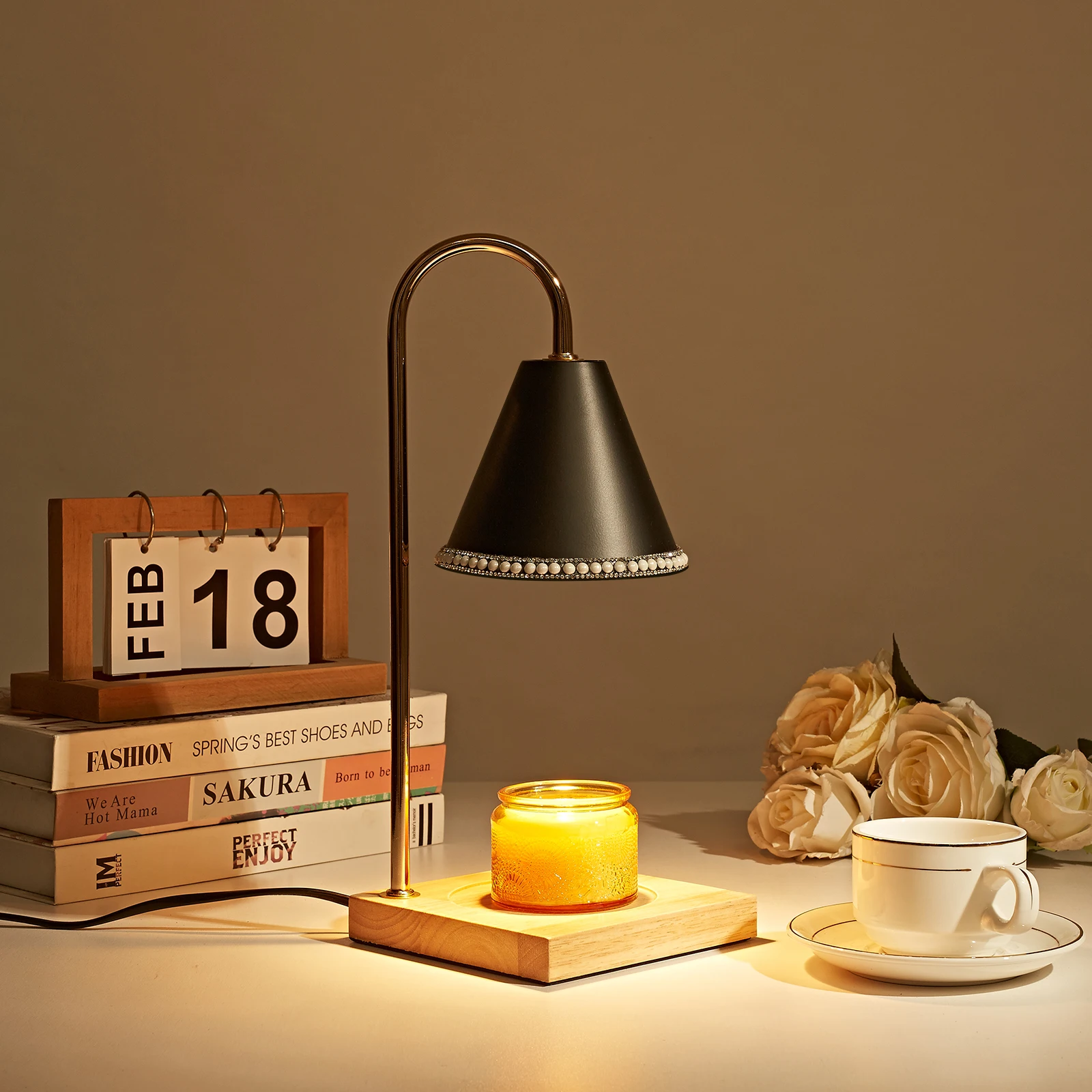 

НОВАЯ жемчужная лампа для подогрева свечей с таймером, электрическая лампа для подогрева воска, современные винтажные подарки на день матери для мамы