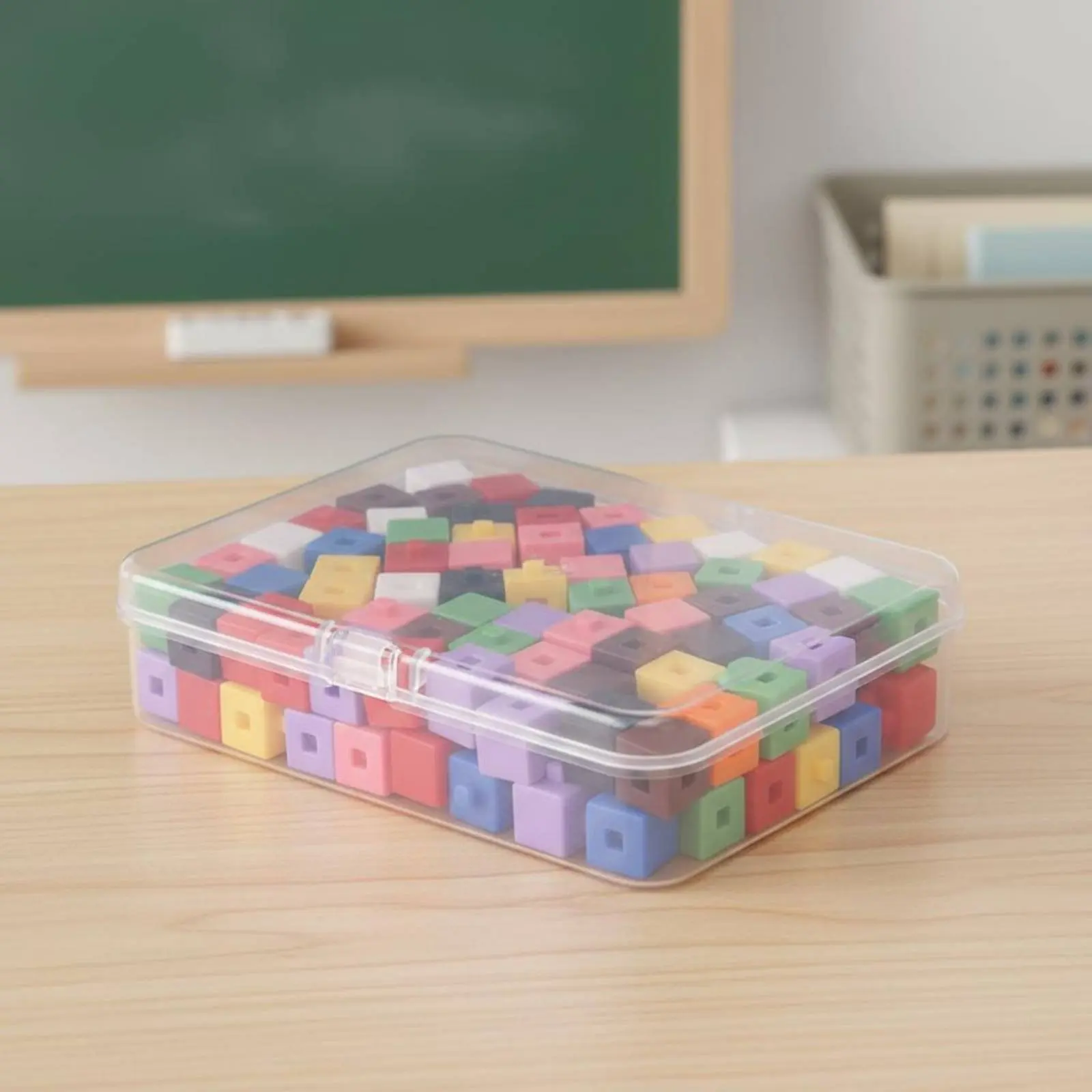 100 Pieces Interlocking Counting Cubes Develops Skills Math Linking Cubes Easy to Connect Connecting Counting Blocks for Student