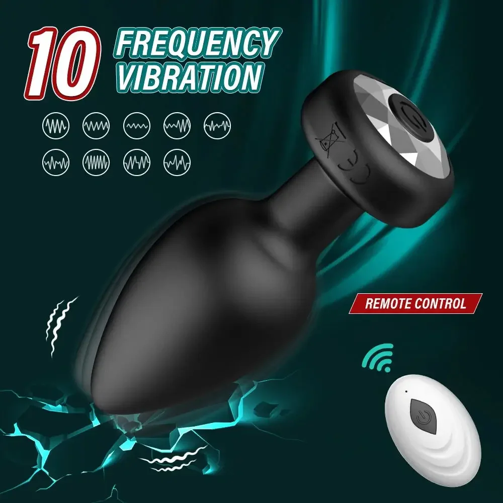 Anal Plug Vibrator รีโมทคอนโทรลไร้สาย Butt Plug Prostate Massager หญิงช่องคลอด Masturbator ของเล่นสําหรับผู้ใหญ่ผู้หญิงผู้ชาย Gay18 +