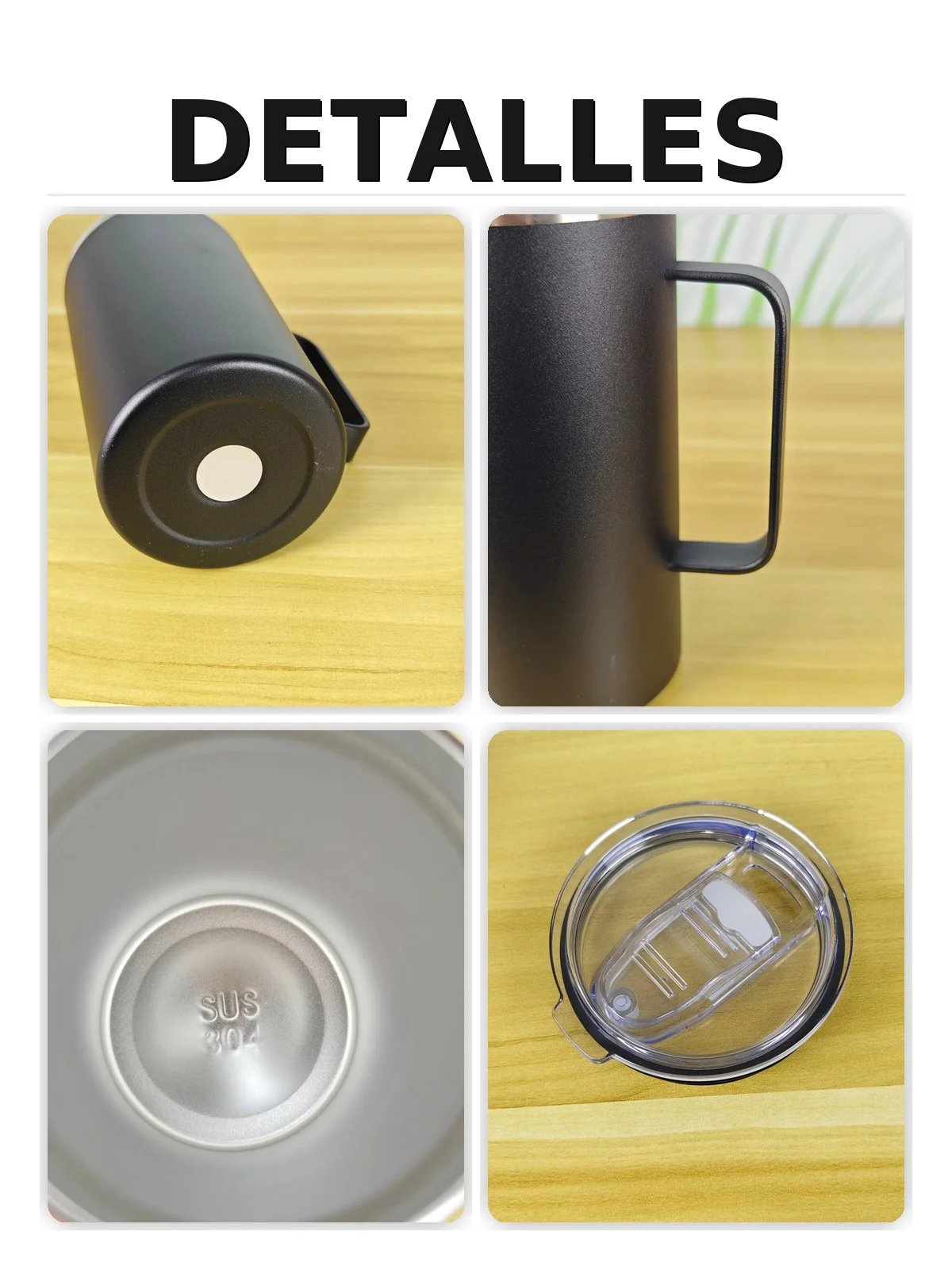 كوب حراري 600 مل، Kta-83، جدار مزدوج من الفولاذ المقاوم للصدأ مع مقبض مريح وغطاء محكم للانسكاب، مثالي للقهوة والشاي أو الماء أو العصير، محمول وخفيف الوزن، في 17 لونًا مختلفًا للنساء والرجال #2