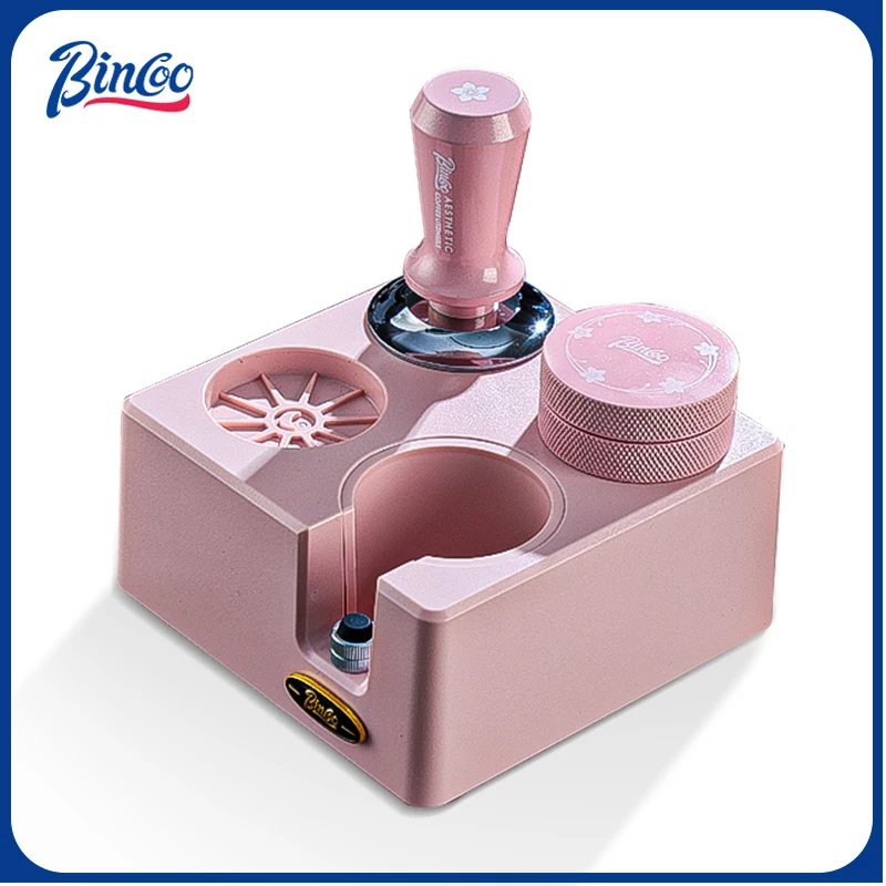 Bincoo Coffee Tamper Station, Powder Distributor, Coffee Tamping Combination Set, Three Pieces Coffeeware Set 51/58mm