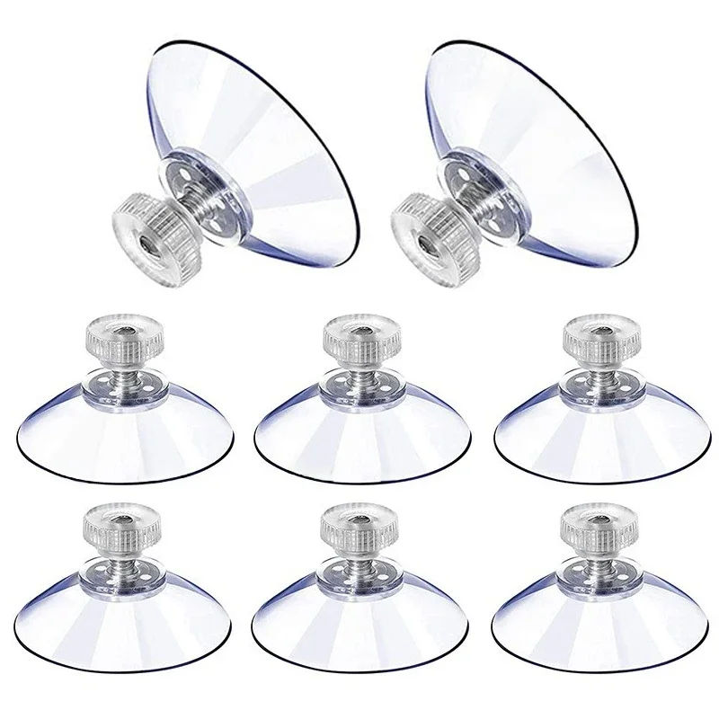 5 sztuk 32/41/53mm okrągłe mocne przezroczyste przyssawki ze śrubą plastikowe przyssawki samoprzylepny uchwyt ssący z nakrętką śrubową — zdjęcie 2