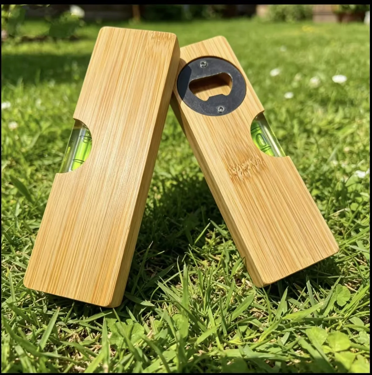 Wooden Bottle Open Spirit Level Multi-Functional Level Bottle Opener Tool Solid Wood Beer Bottle Opener Bottle Screwdriver