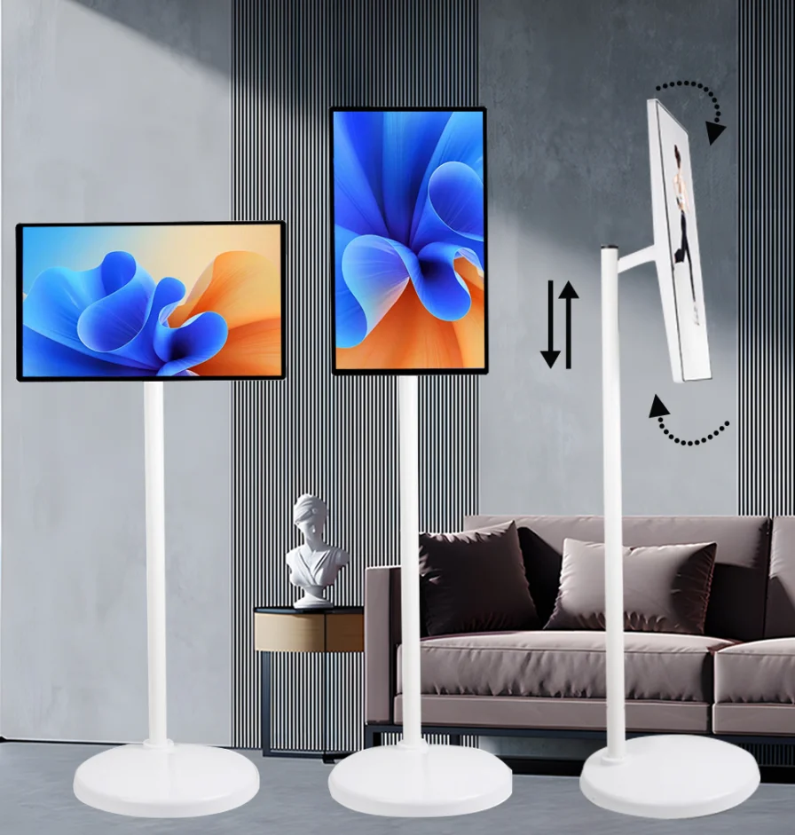 Mobile TV 24 inch Incell Touch Screen Stand by me IPS Rotating Display Android12 Wifi Intelligent Interactive Home/Factory/Mall