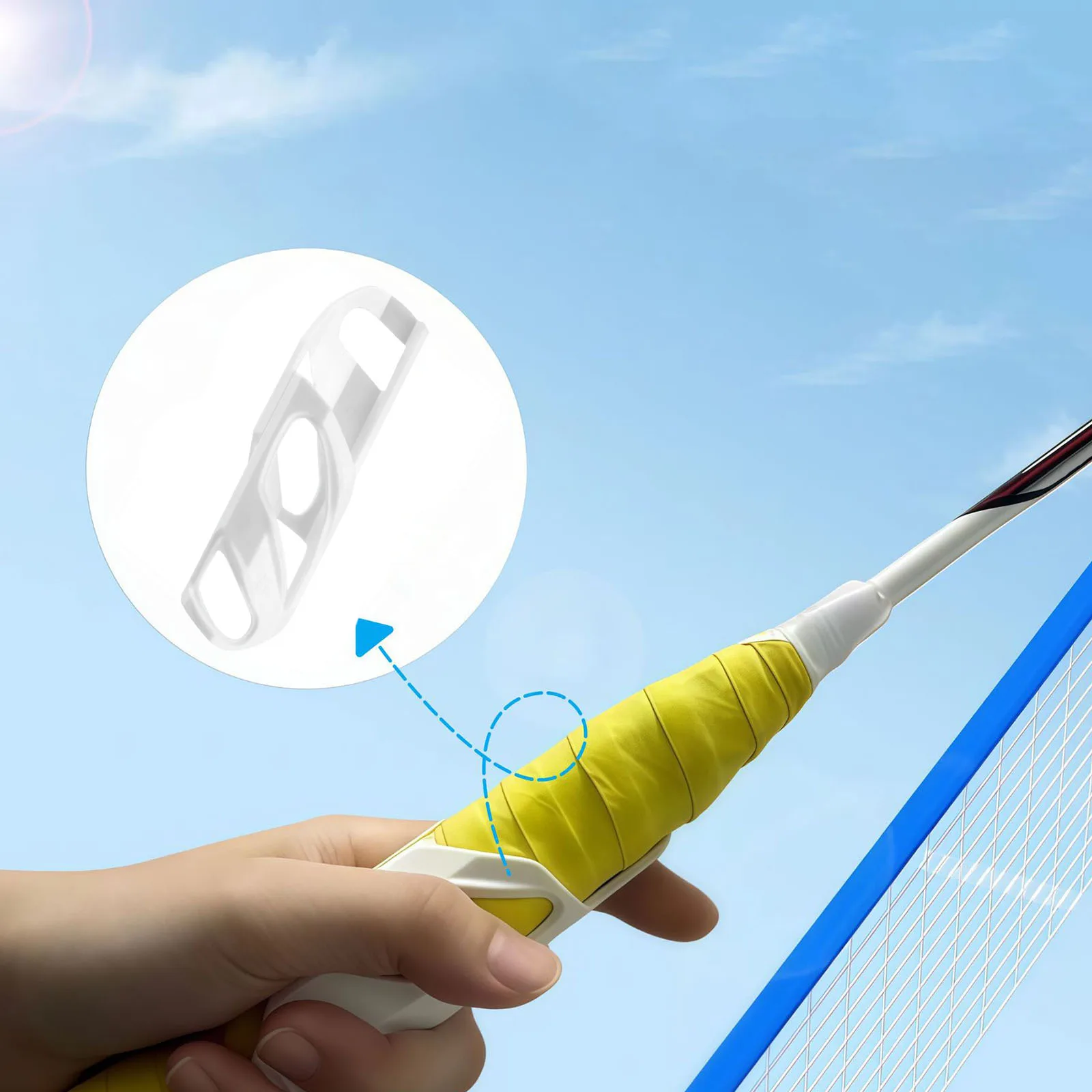 Badminton Grip Portable Badminton Trainer Comfortable Right Hand Ergonomic Sports Aid for Outdoor Badminton Supplies
