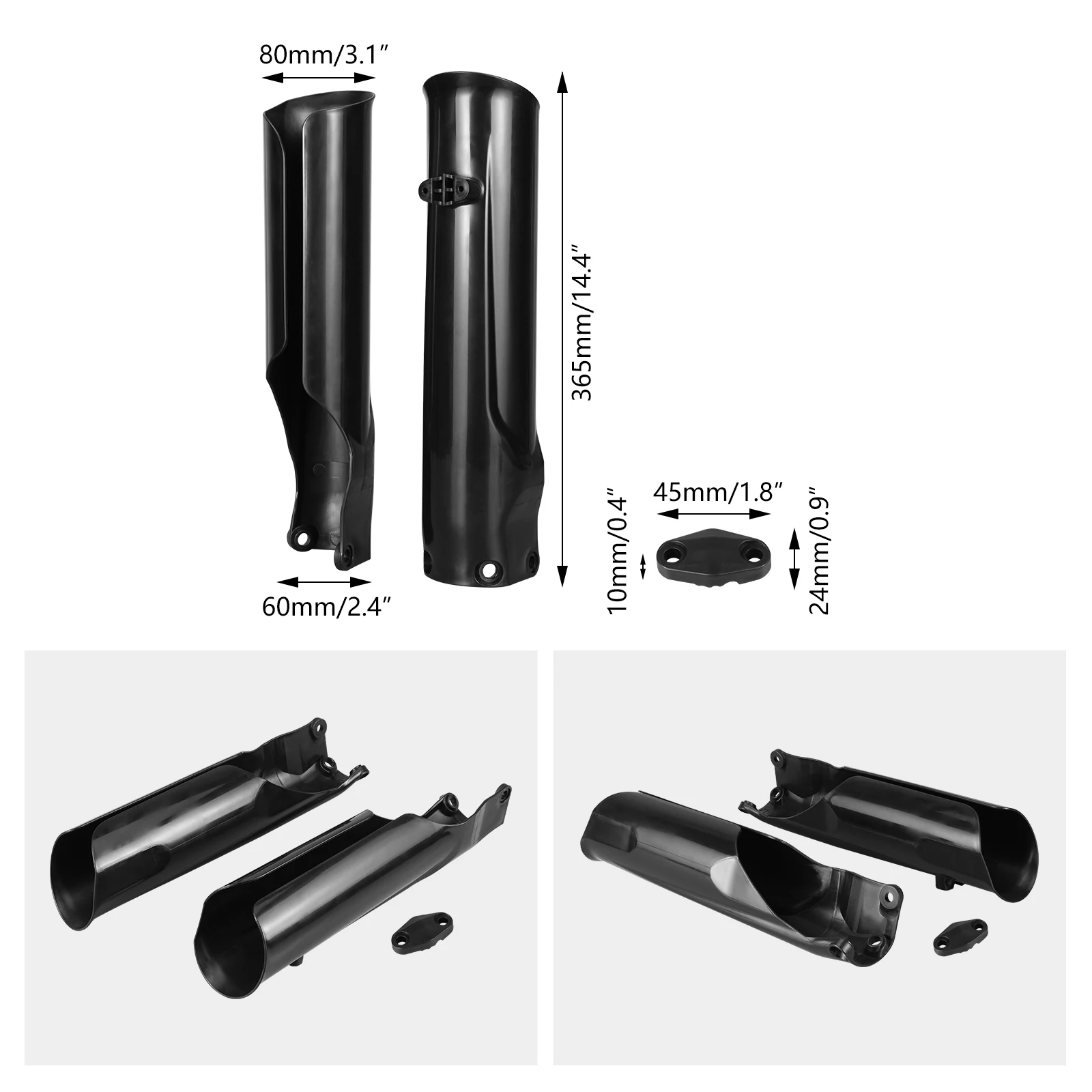 For Yamaha YZ250F YZ450FX 2024 YZ450F 2023-2024 YZ 250F 450F 450FX YZF 250 450 Front Lower Fork Cover Guard Full Coverage