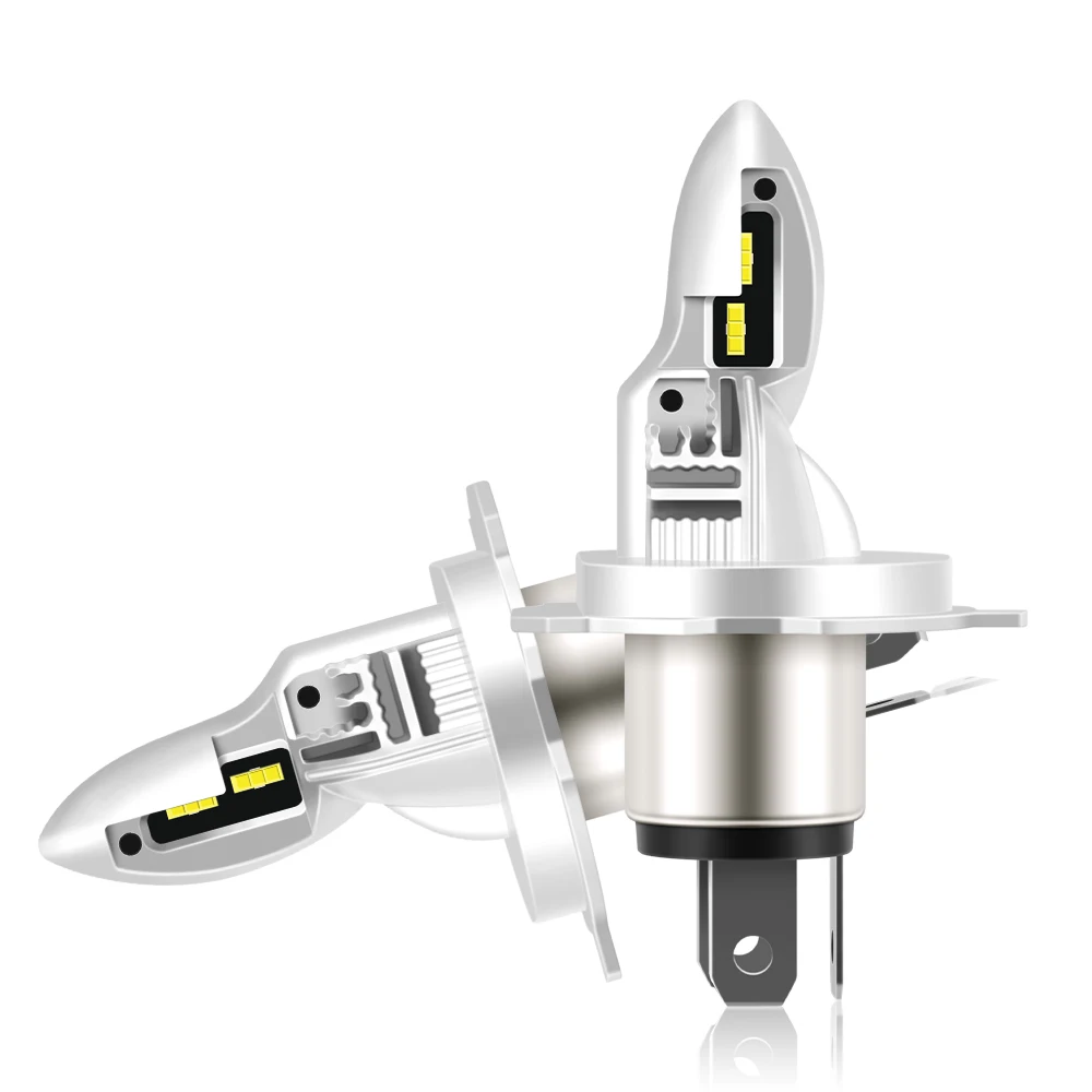 

H4 Светодиодные фары дальнего ближнего света 12000LM 6000K Белый БЕЗ вентилятора Дизайн Внутренний привод Автоматические лампы 3570 CSP Светодиодные фары
