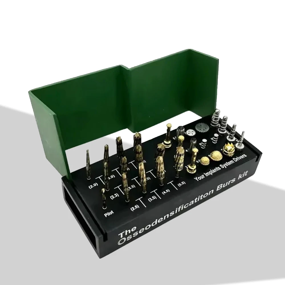 

Dental Implant Drills Kit 29Pcs Osseodensification Burs Set with Bone Saw & Tissue Punch for Dentist Surgical Instruments