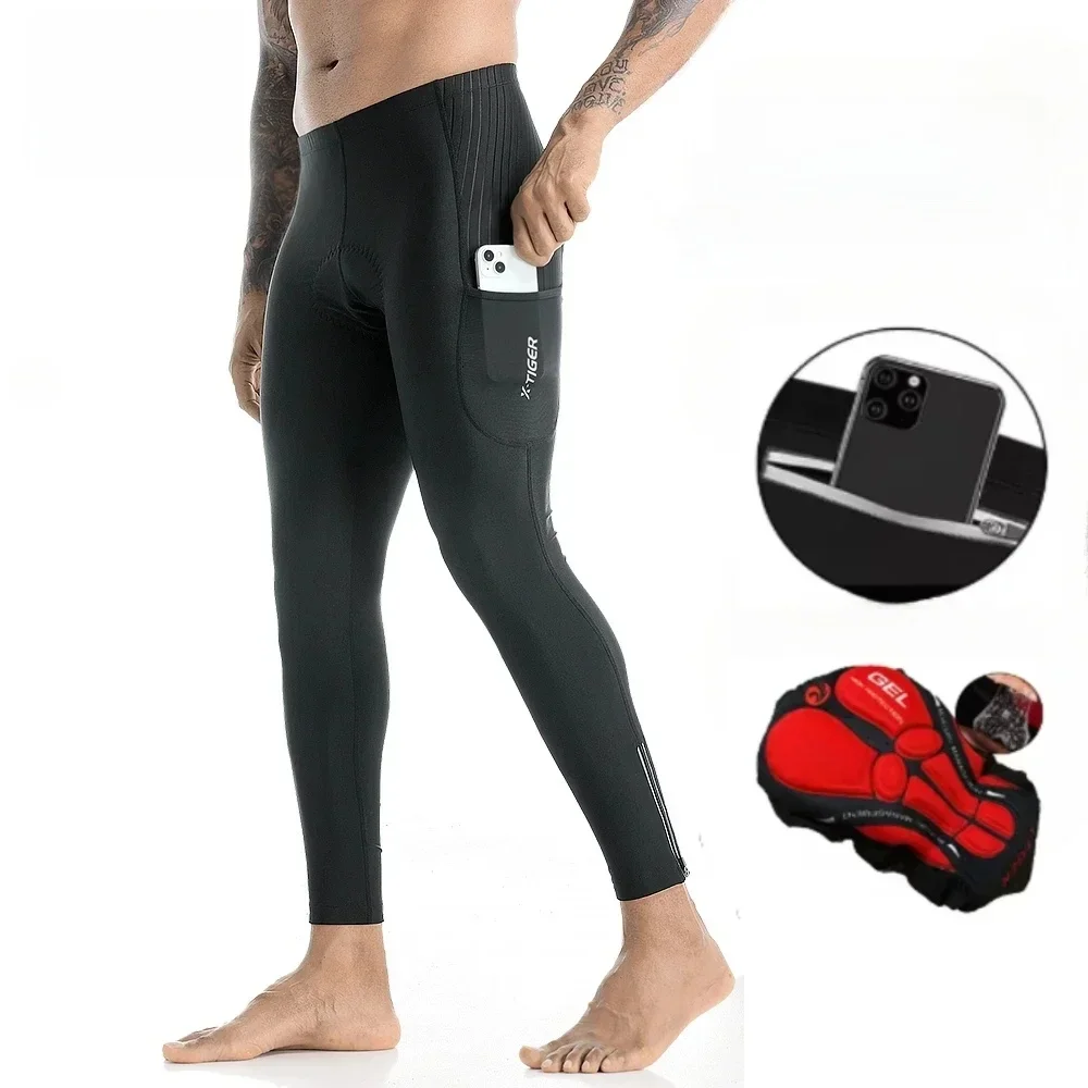 AliExpress X-TIGER Men Bike Pants 5D Gel Padded Cycling Tights Leggings Outdoor Riding Mountain Road Bicycle Trouser Two Side Leg Zippers