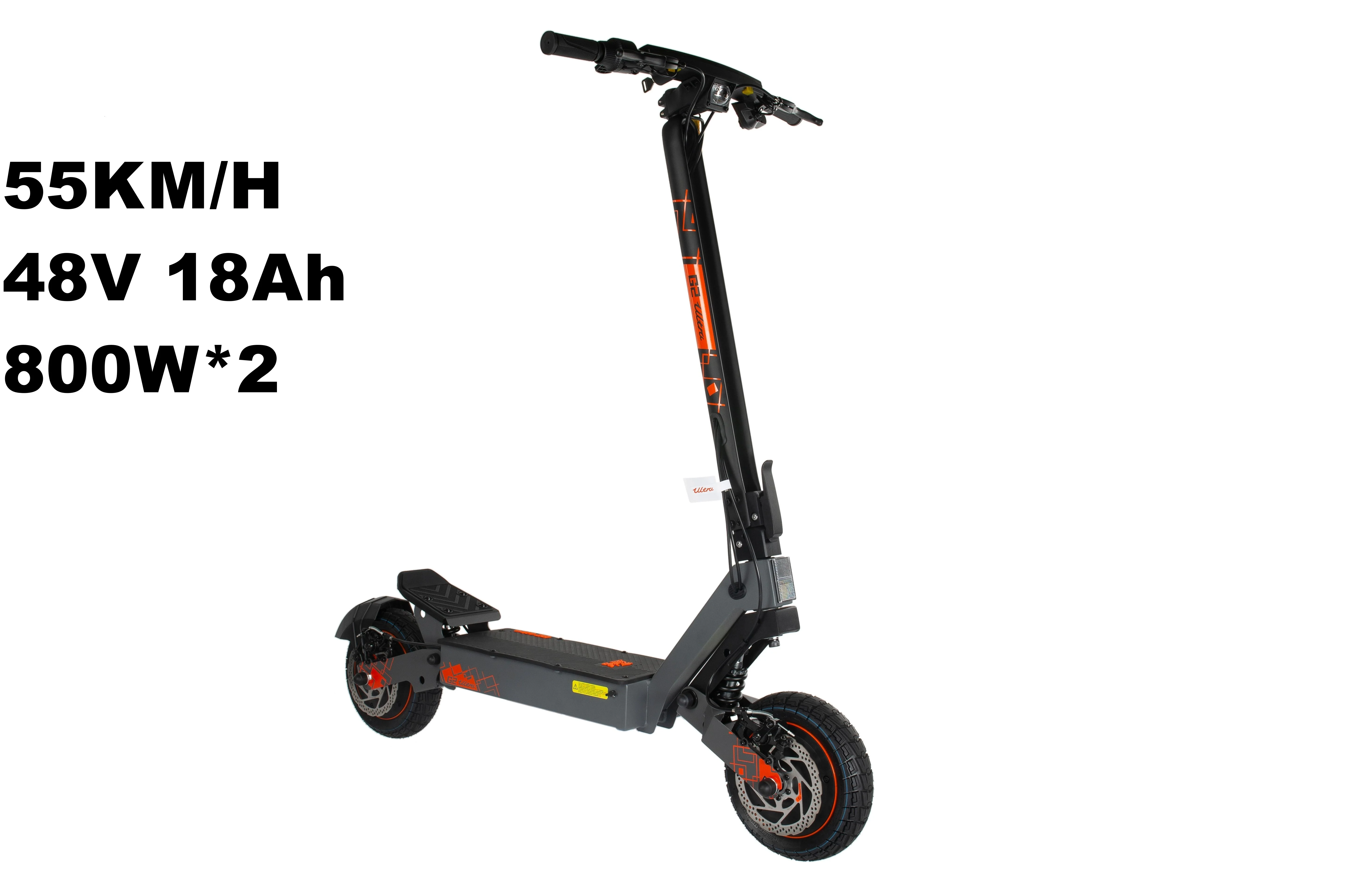 Kukirin elektrische step voor woon-werkverkeer, 250W vermogen, dubbele motoren, bereik van 40KM, off-road elektrische step, maximale snelheid van 25km/u, elektrische step