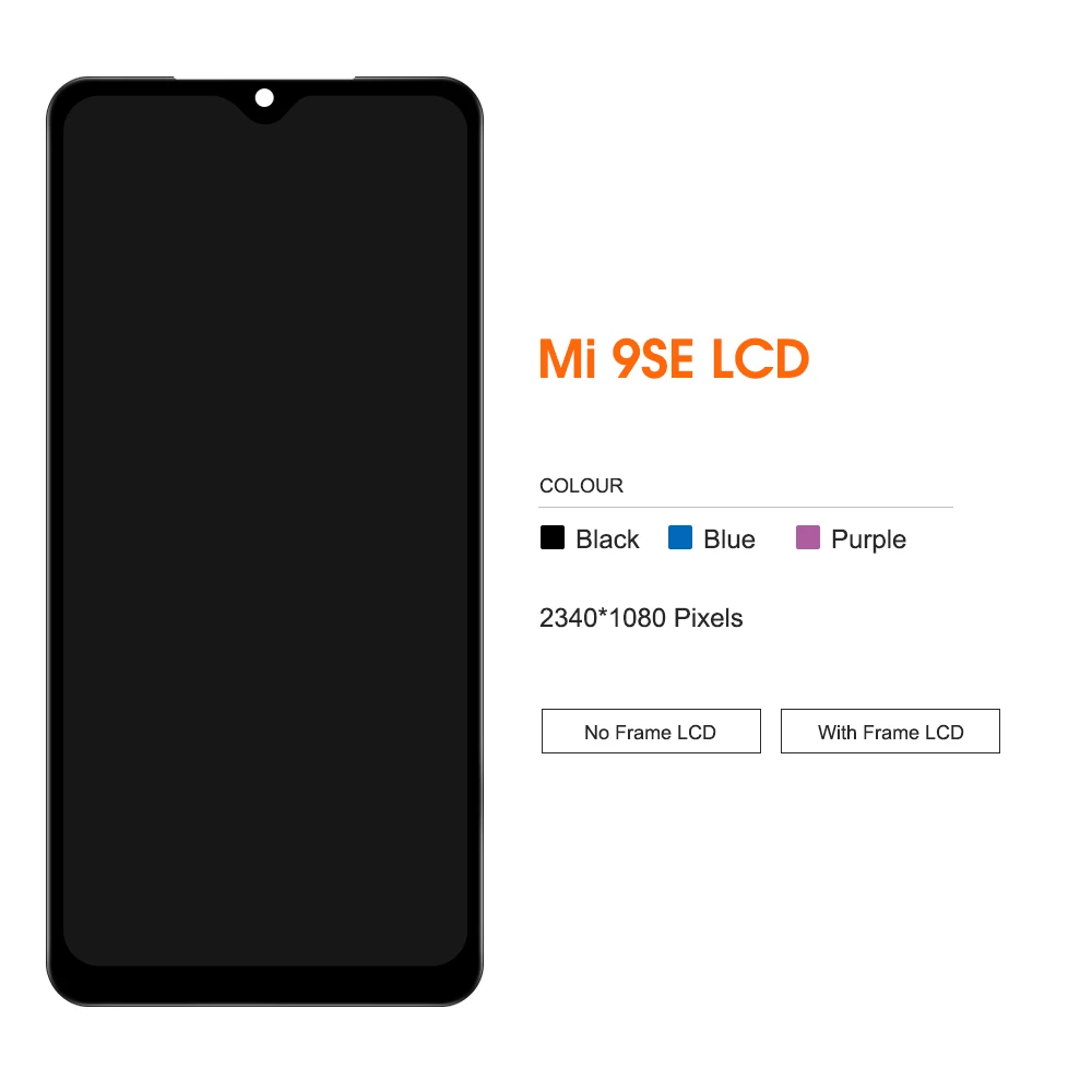 Tested Display Screen for Xiaomi Mi 9 SE Lcd Display Touch Screen Digitizer with Frame For Xiaomi Mi 9SE Mi9 SE M1903F2G Replace