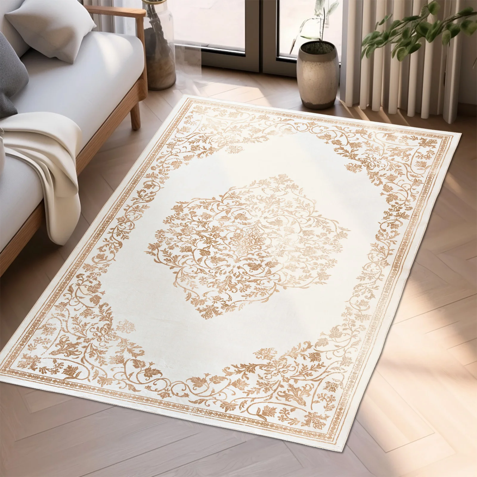 Modern Classic Vintage Rug for Indoor Use, Perfect for Dorm, Apartment, and Office Spaces